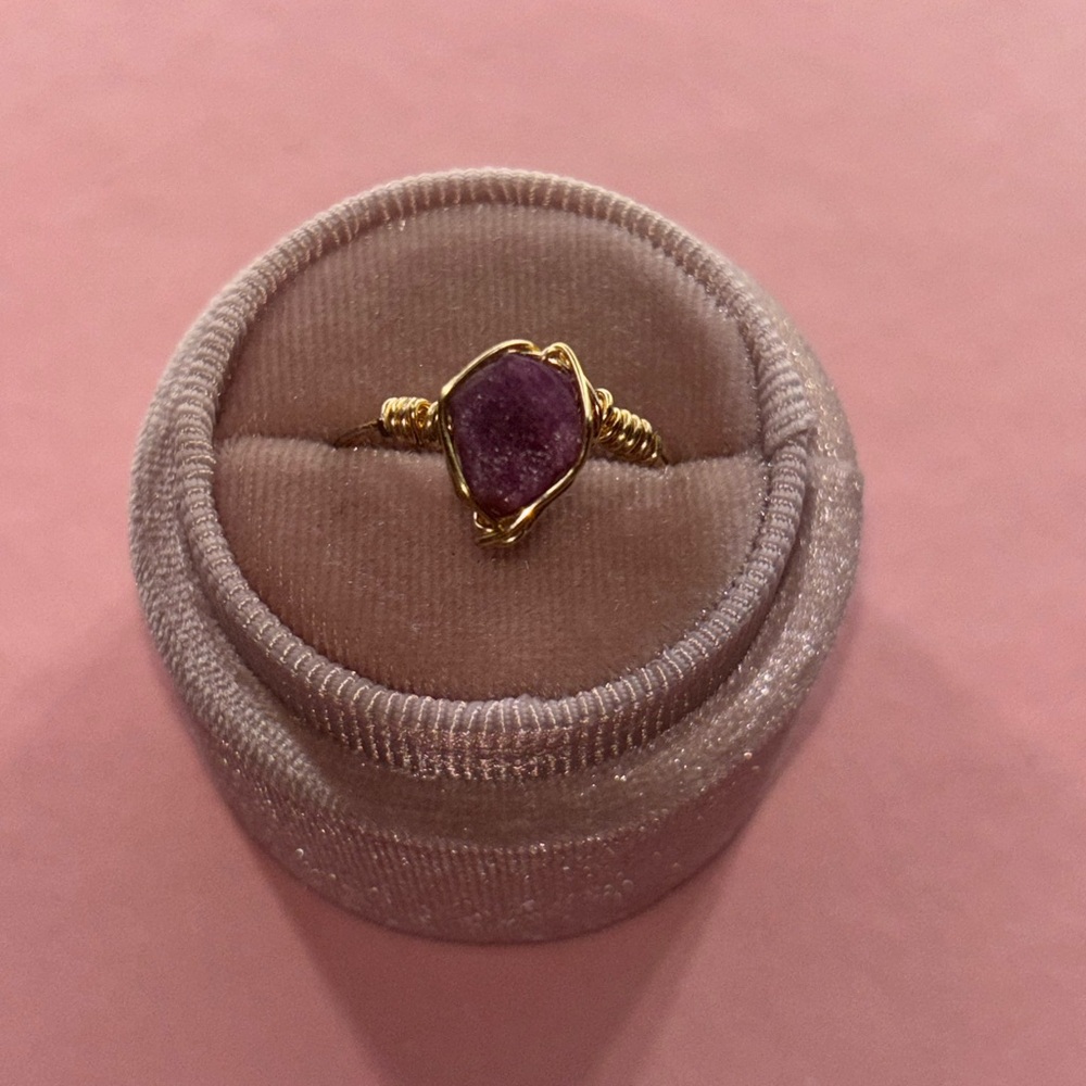 Raw Natural Ruby Ring - image 1